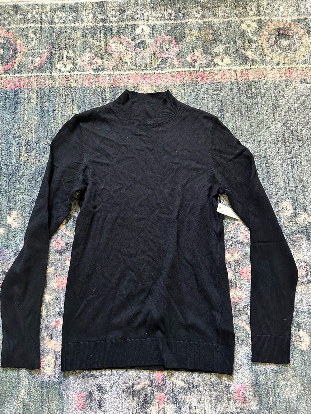 Amazon Essentials Women's Black Mock Neck Sweater NWT Size XS Layering Chic Fall